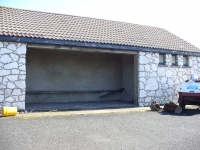 Work begins on the old toilet block.